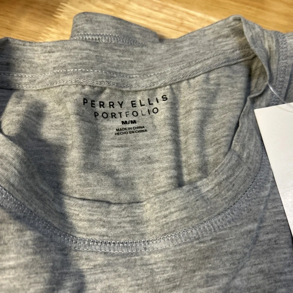 Perry Ellis Portfolio Mens Medium Pajama Sleepwear Lot 2 Teal Gray PTLFB030